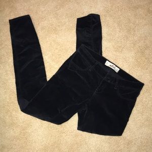 Hollister Navy Blue Velvet Pants